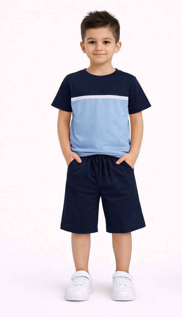 TLC Boys Tshirt and Shorts Summer Set  - Kids Fashion outfits