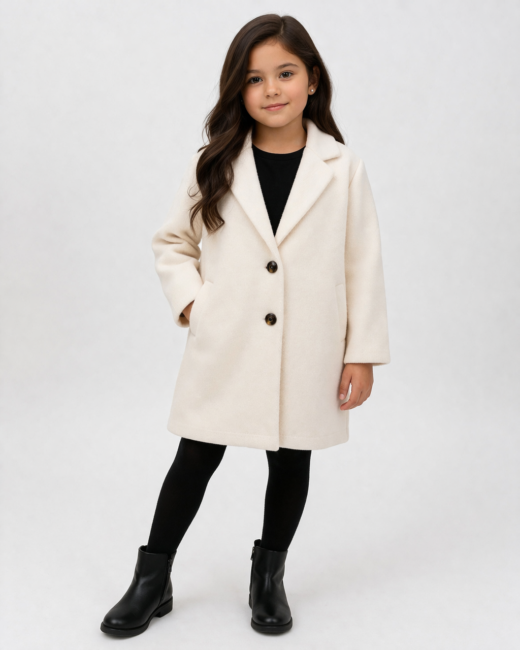 Girls casual smart look jacket coat with buttons