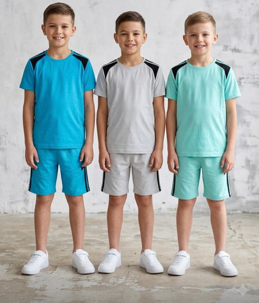 TLC 2739 Boys Tshirt and Shorts Summer Set - Kids Fashion outfits