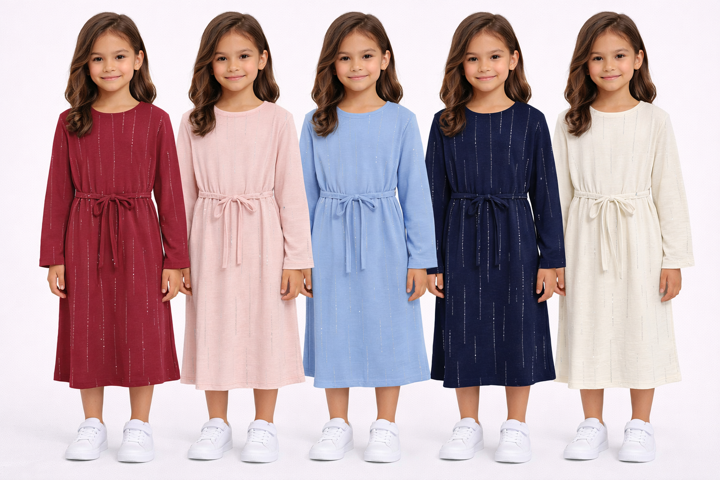 Girls Modest Abaya Fashion Shiny Design