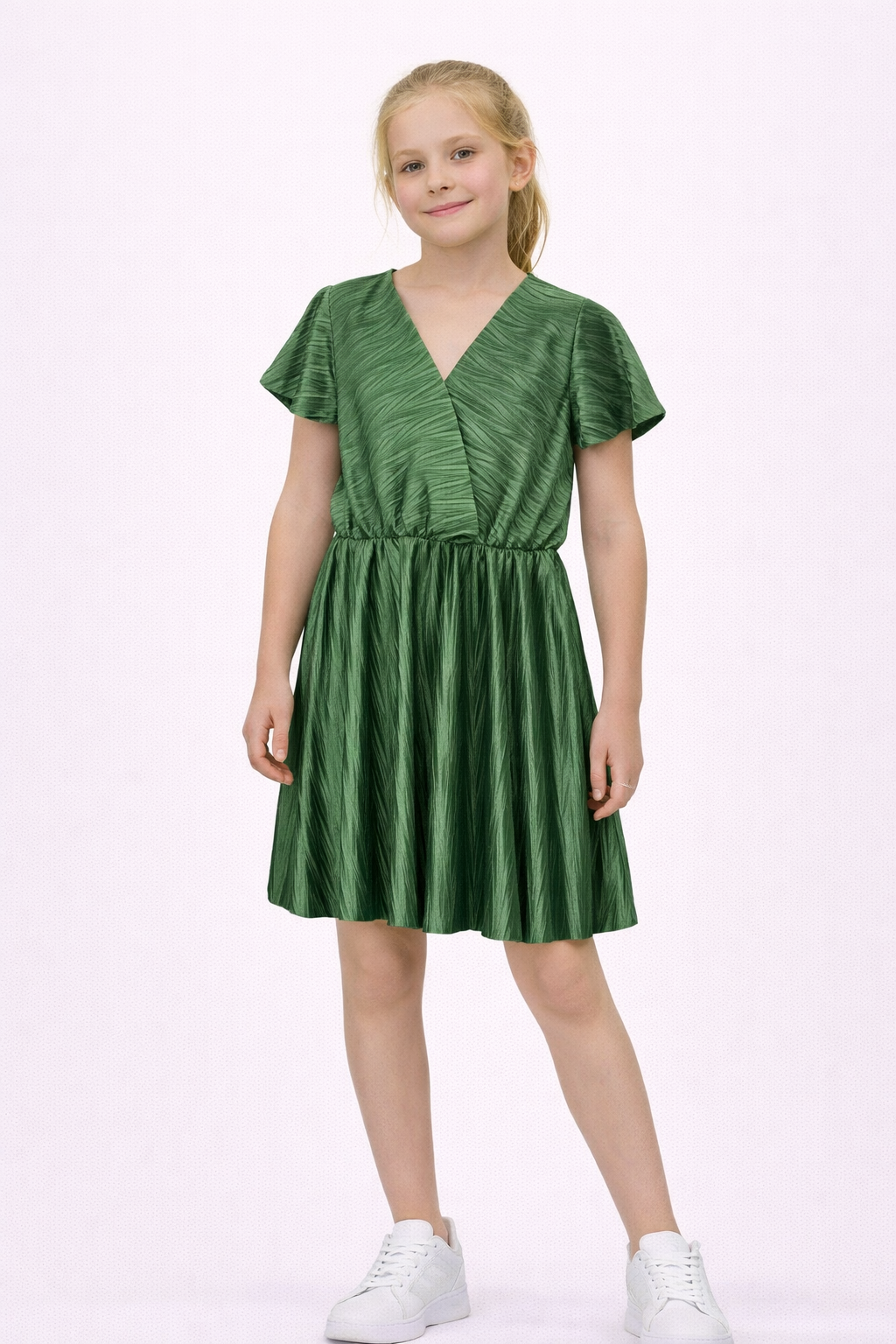 TLC Girls summer dress v neck