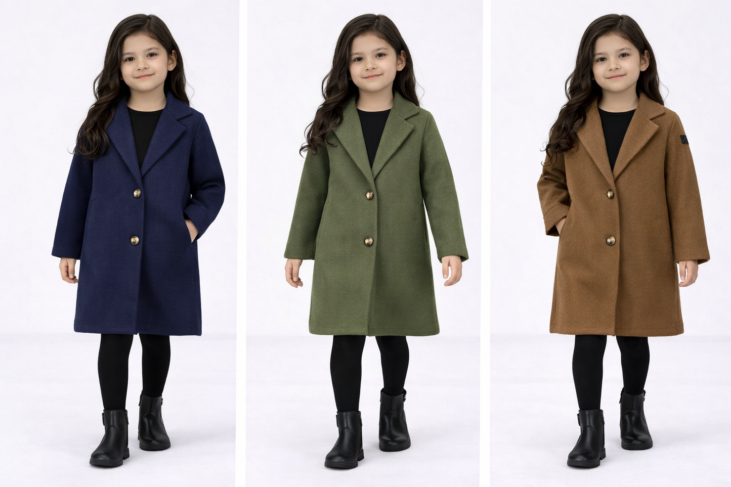 Girls casual smart look jacket coat with buttons