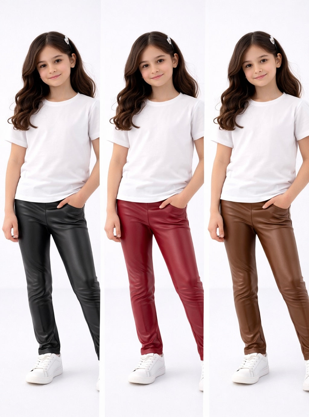 TLC Girls Faux Leather Leggings