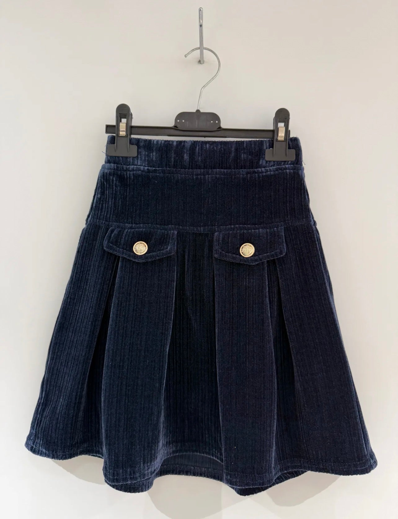 Girls Velour Skirt with Buttons 2-12 years