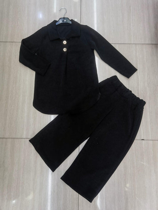 Girls ribbed velour coord set winter