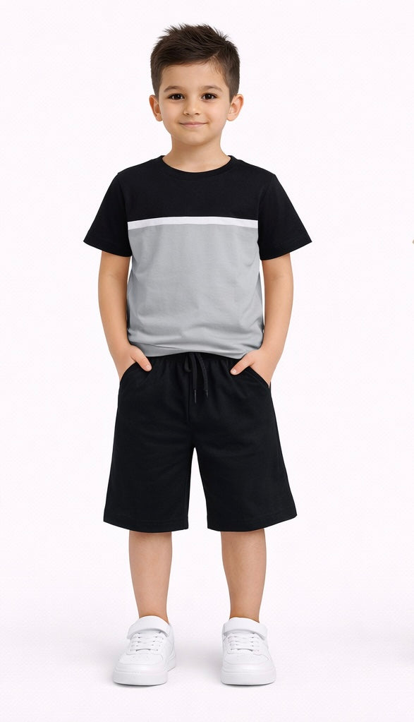 TLC Boys Tshirt and Shorts Summer Set  - Kids Fashion outfits