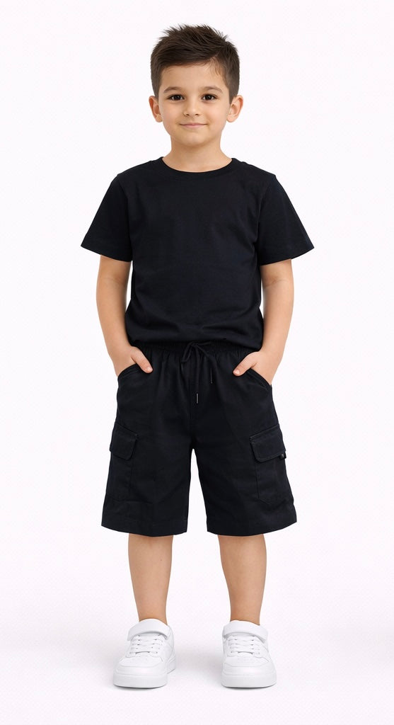 TLC 2706 Boys Tshirt and Shorts Summer Set - Kids Fashion outfits