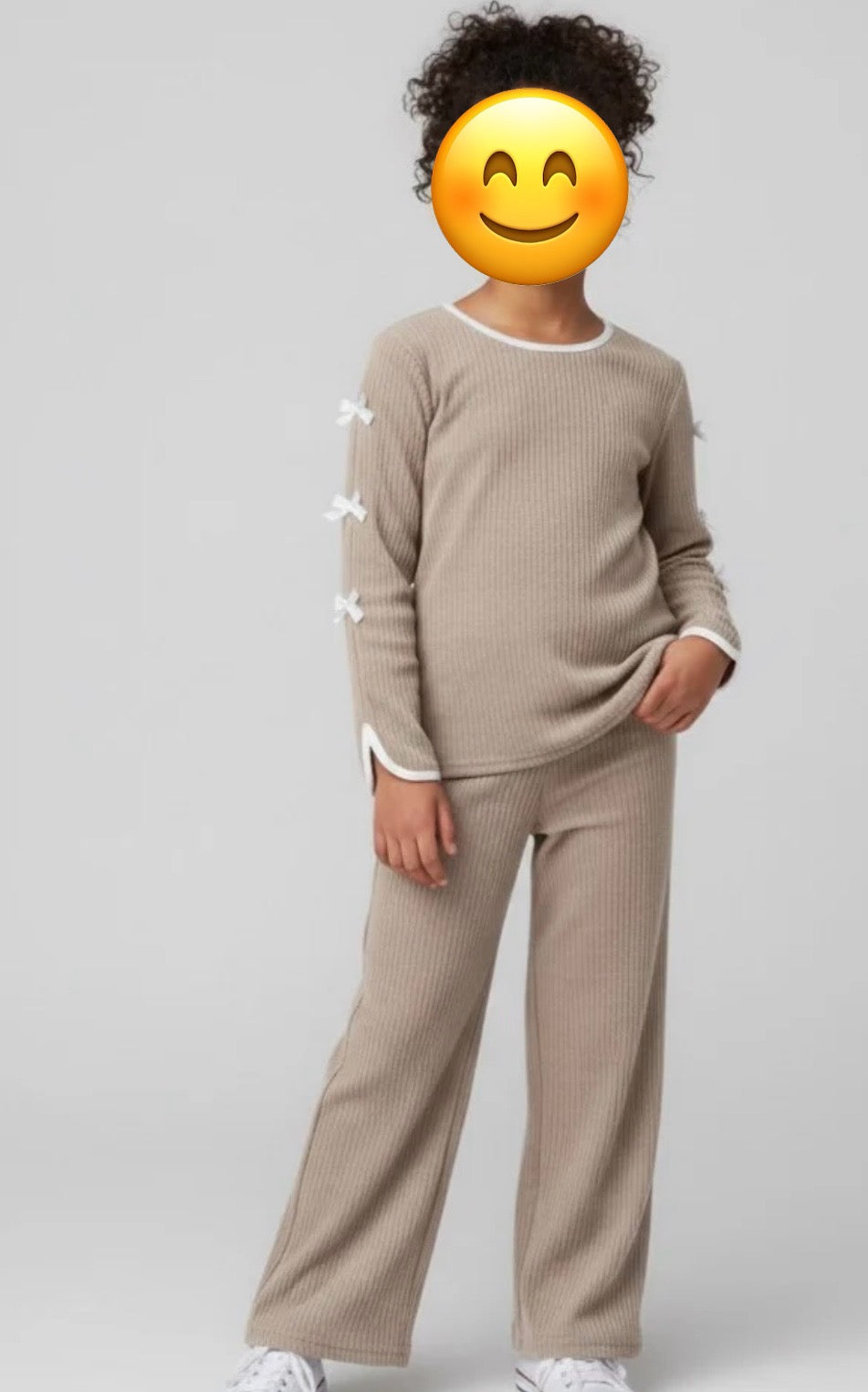 Modest Girls Bow Tie Coord Sets Outfit