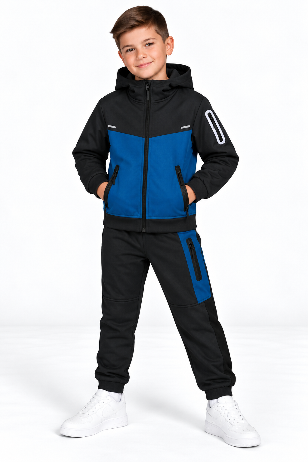 Boys Tracksuit 780 with Hood and Zipped Pockets