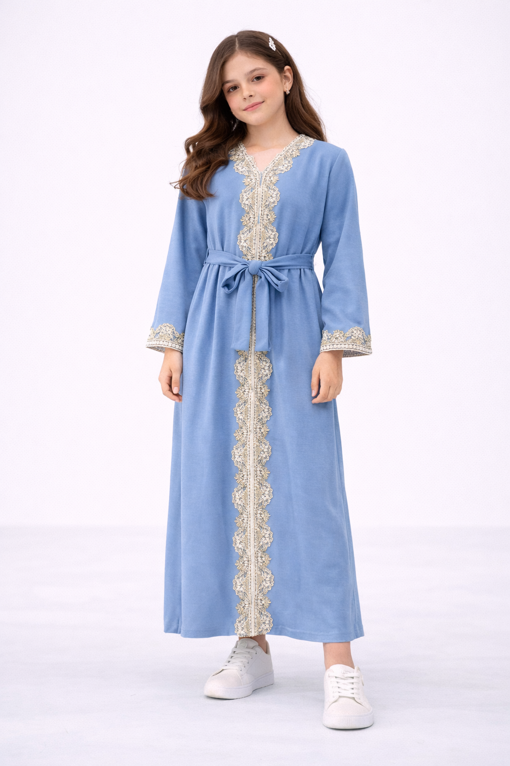 Girls Ramadan / Eid Abaya Dress with Tie Back