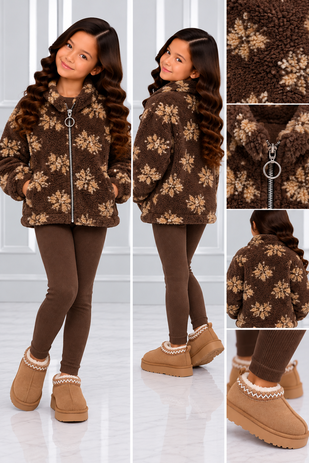 Girls’ Borg Fleece Jacket | Ages 3–14 (TL172)