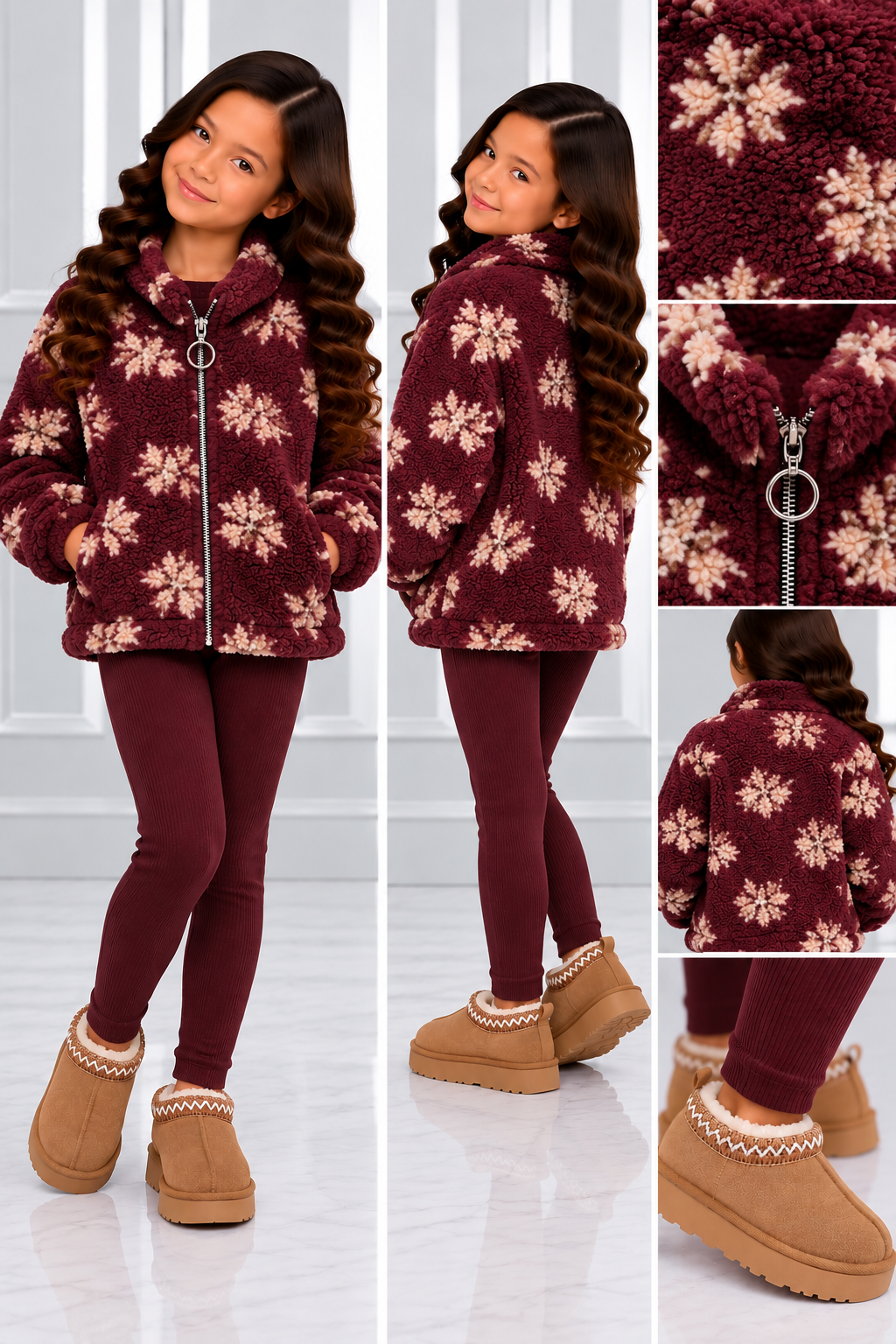 Girls’ Borg Fleece Jacket | Ages 3–14 (TL172)