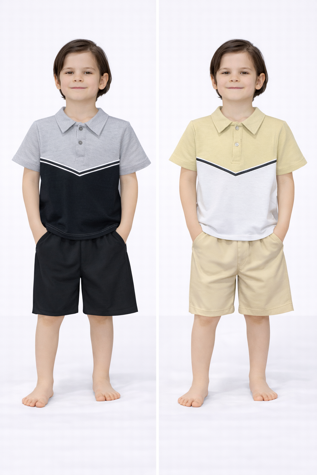 TLC Boys Polo Tshirt & Shorts Sets