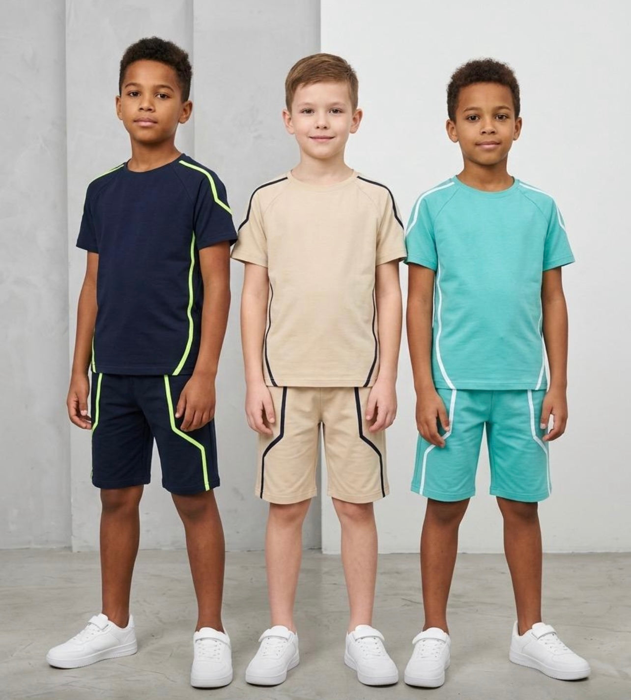 TLC 2700/2735 Boys Tshirt and Shorts Summer Set - Kids Fashion outfits