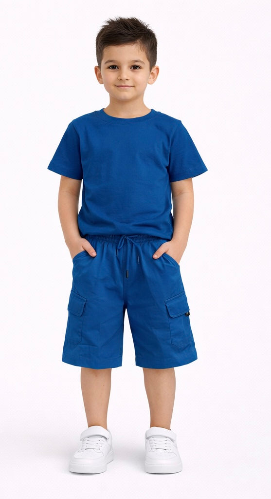 TLC 2706 Boys Tshirt and Shorts Summer Set - Kids Fashion outfits