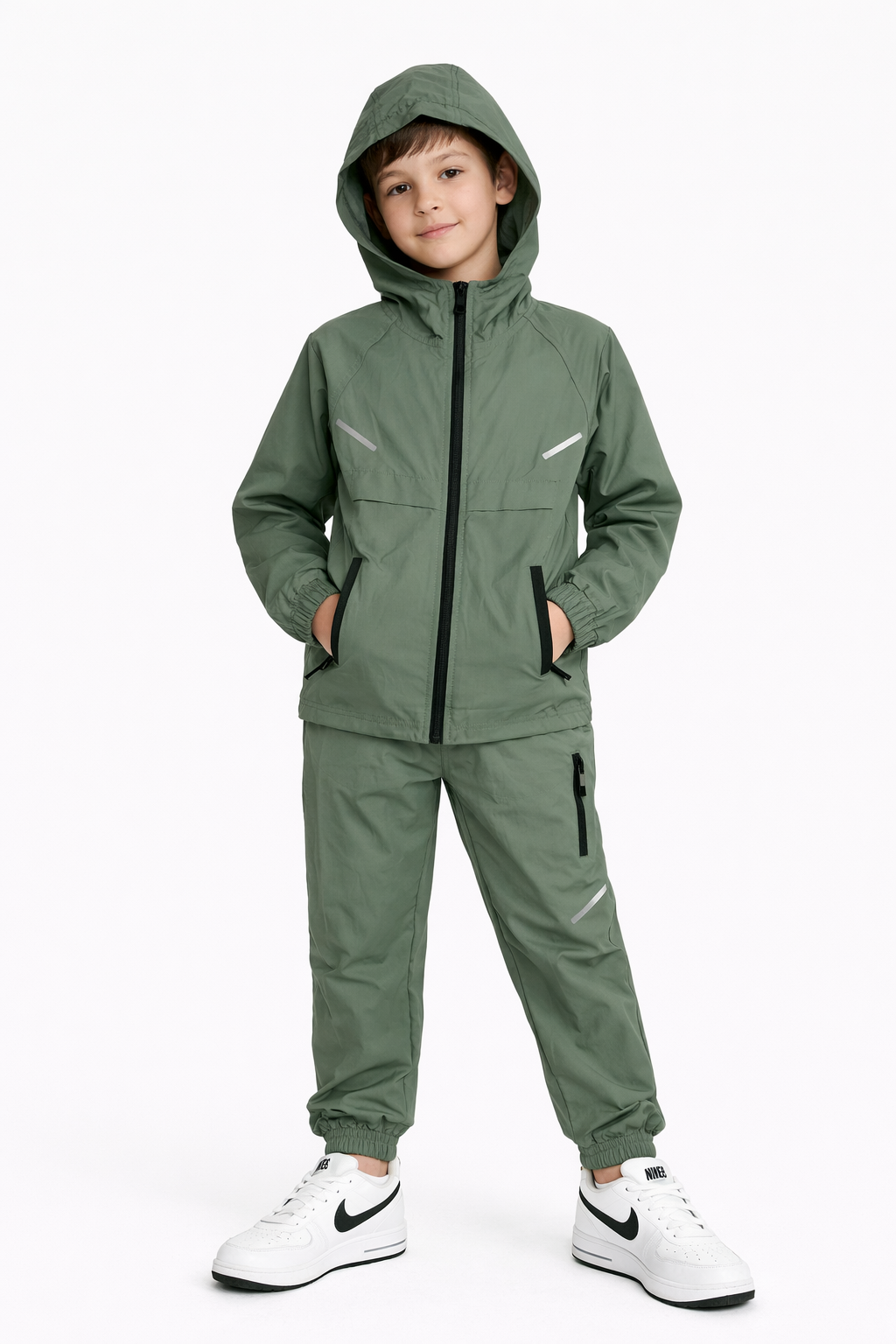 Boys DRI Tracksuit Set with Pockets & Hoody