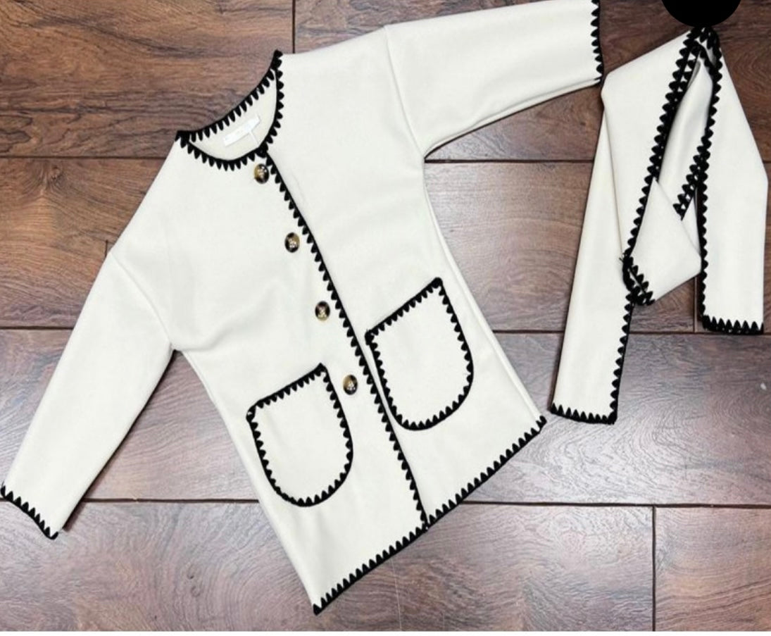 TLC Girls Jacket Cardigan With Scarf