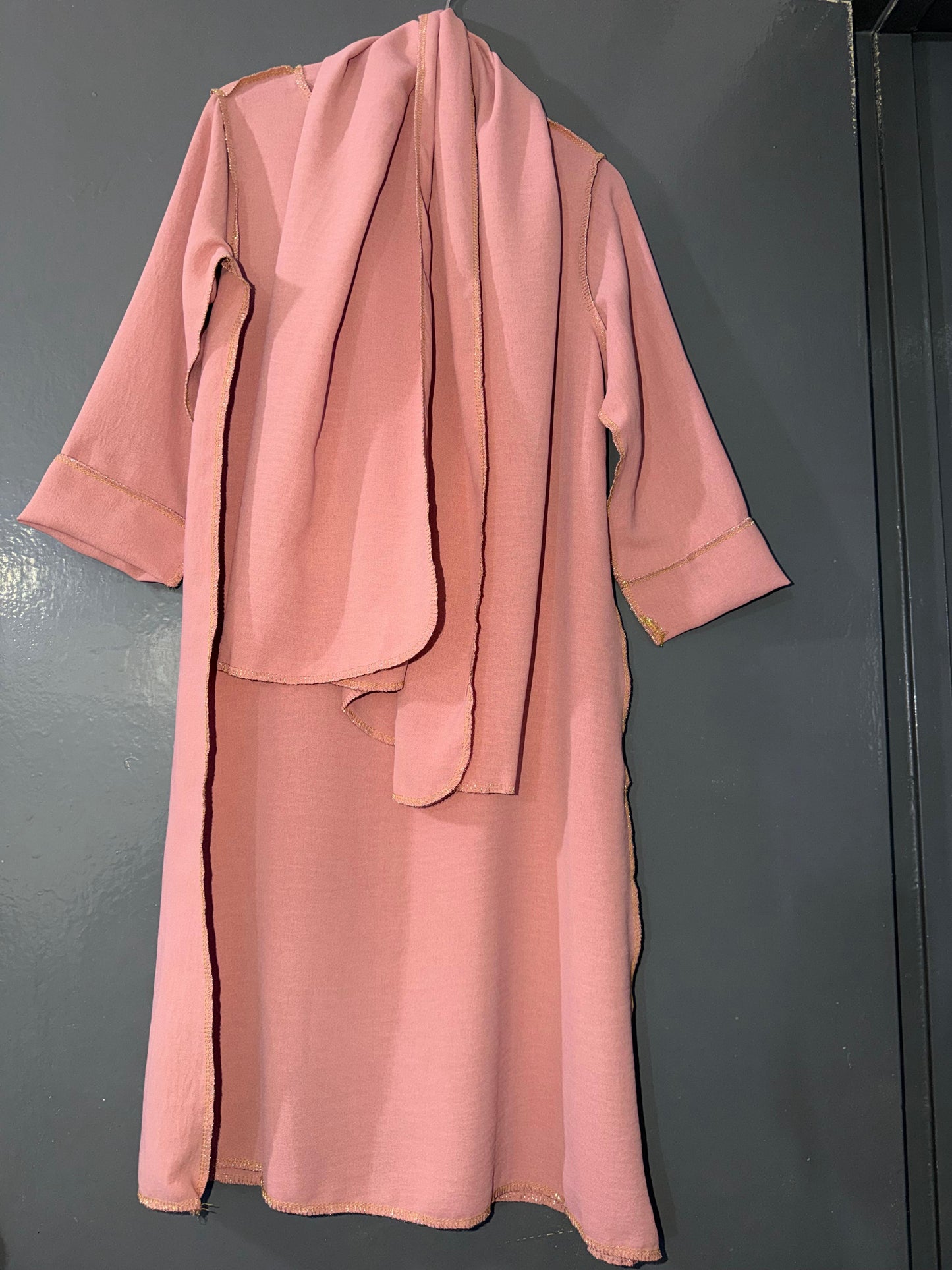 Girls Kids Abayas with Attached Scarf