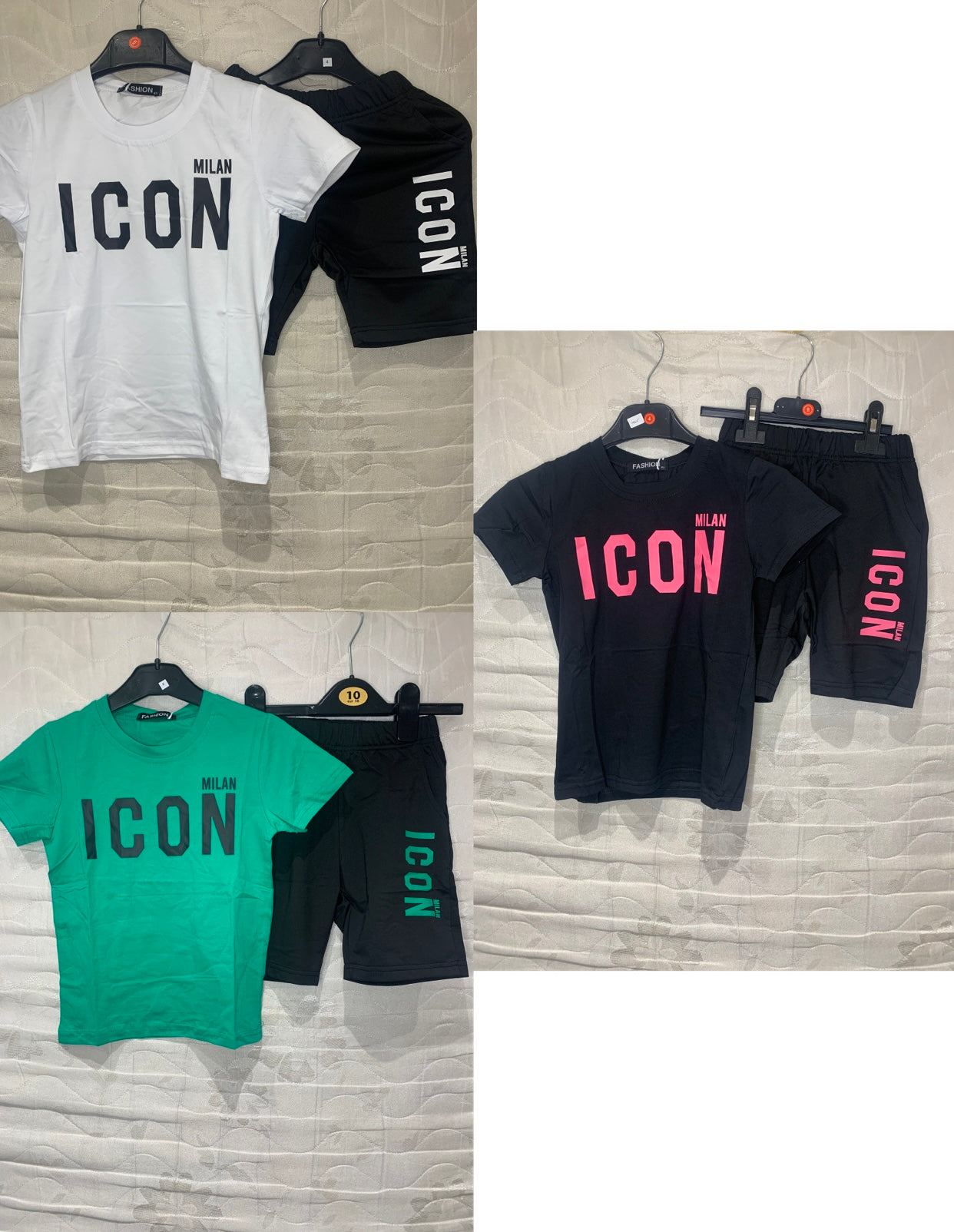 TrendLockerz Unisex Boys Girls Tshirt & Shorts Sets Icn 2