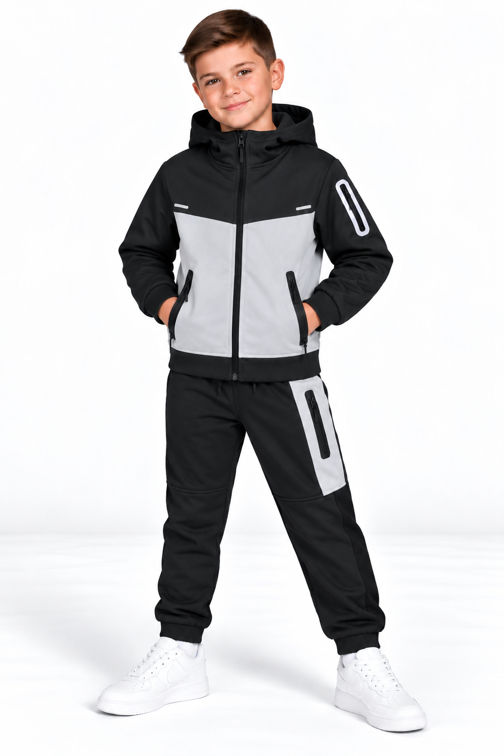 Boys Tracksuit 780 with Hood and Zipped Pockets