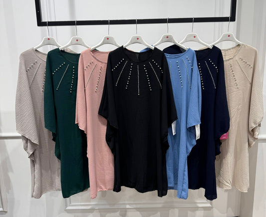 Girls Sparkle Kaftan Ramadan / Eid Abaya Dress Oversized