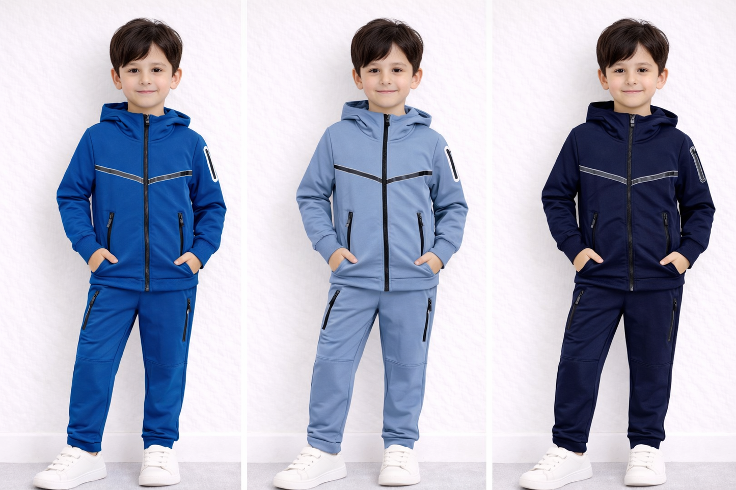 TLC Unisex Girls & Boys Tracksuit with Hood and Zipped Pockets for Warm Winter