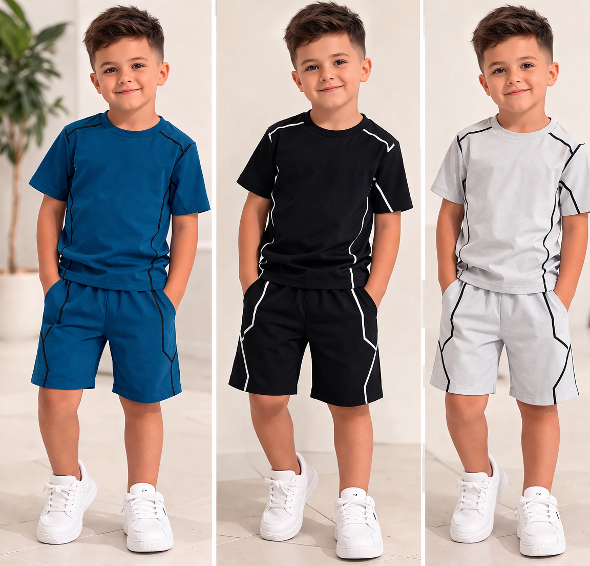 TLC 2699/2733 Boys Tshirt and Shorts Summer Set  - Kids Fashion outfits