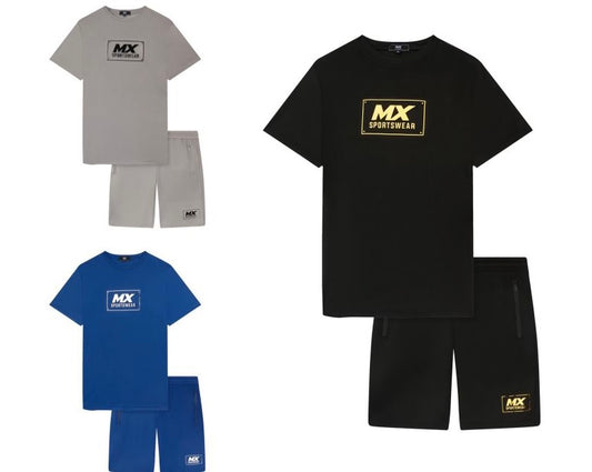 TLC Mens MX Shorts Sets Tshirt & Short Colours Menswear