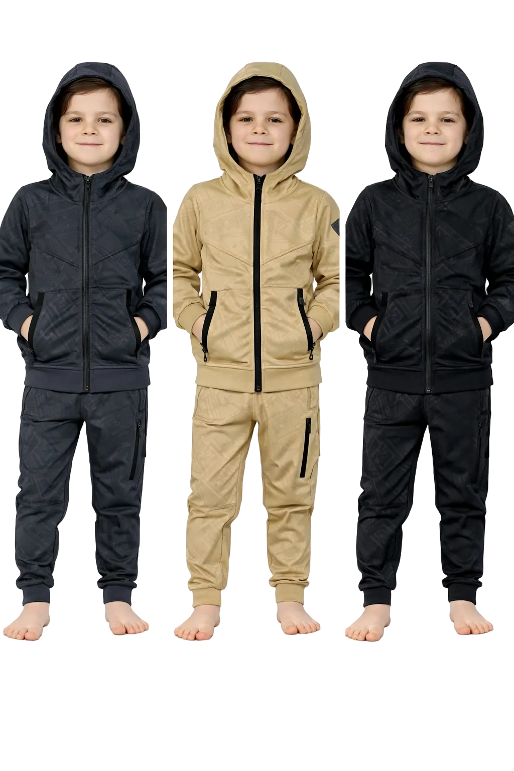 TLC Boys Designed Colour Casual Tracksuit Set with Zip & Zipped pockets outfit Tracksuits Boy Warm Winter
