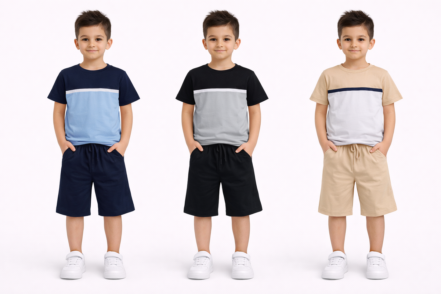 TLC Boys Tshirt and Shorts Summer Set  - Kids Fashion outfits